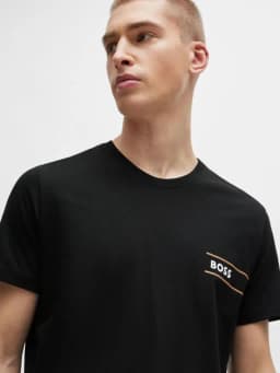 HUGO BOSS LEFT CHEST LOGO T-SHIRT RN 24 - BLACK — (50508744-001)
