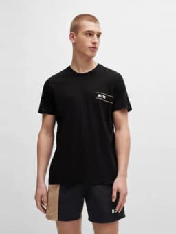 HUGO BOSS LEFT CHEST LOGO T-SHIRT RN 24 - BLACK — (50508744-001)