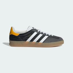ADIDAS ORIGINALS GAZELLE INDOOR TRAINERS - CORE BLACK/FTWR WHITE/GUM 3 — (if9642)