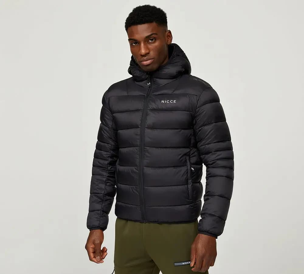 NICCE SKYLINE PUFFER JACKET - BLACK — (skyline)