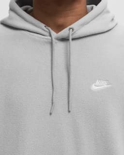 NIKE CLUB WINTERIZED POLAR HOODIE - LT SMOKE GREY — (fz0660-077)
