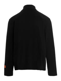 HERON PRESTON HPNY EMB ROLLNECK - BLACK WHITE — (hmab027c99jer0021001)