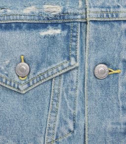 COLE BUXTON DISTRESSED DENIM JACKET - BLUE — (ss25ddj150-400)