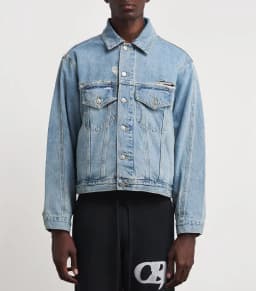 COLE BUXTON DISTRESSED DENIM JACKET - BLUE — (ss25ddj150-400)