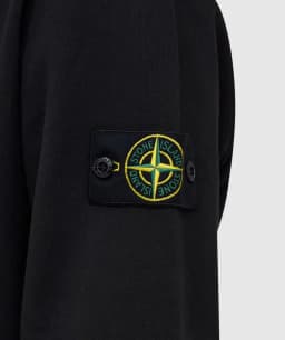 STONE ISLAND GARMENT DYED ORGANIC COTTON FLEECE SWEATSHIRT - BLACK — (k1s15-6100044-s0051-v0029)