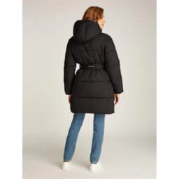CALVIN KLEIN JEANS W LOGO BELT SHORT PUFFER - CK BLACK — (j20j221896beh)