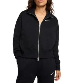 NIKE W NSW PHNX FLC OS TRK JKT - BLACK/SAIL — (fz3204-010)
