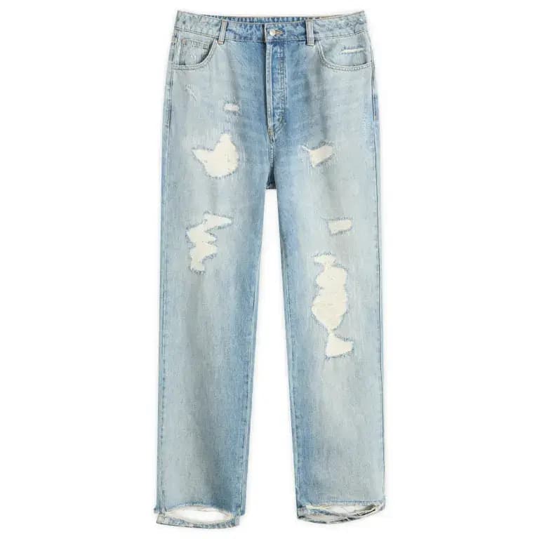 COLE BUXTON REPAIRED JEANS - BLUE — (ss25rj190-400)