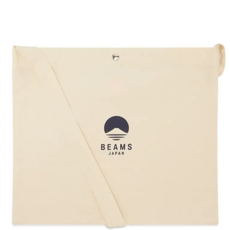 BEAMS JAPAN BEAMS JAPAN SHOULDER BAG - NATURAL×BLUE - NATURAL×BLUE — (5661-0304-271-0688)