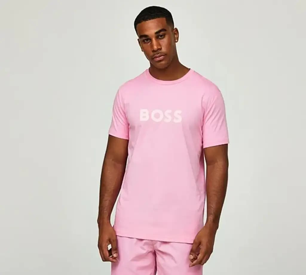 HUGO BOSS T-SHIRT RN - LIGHT/PASTEL PINK — (50503276-681)