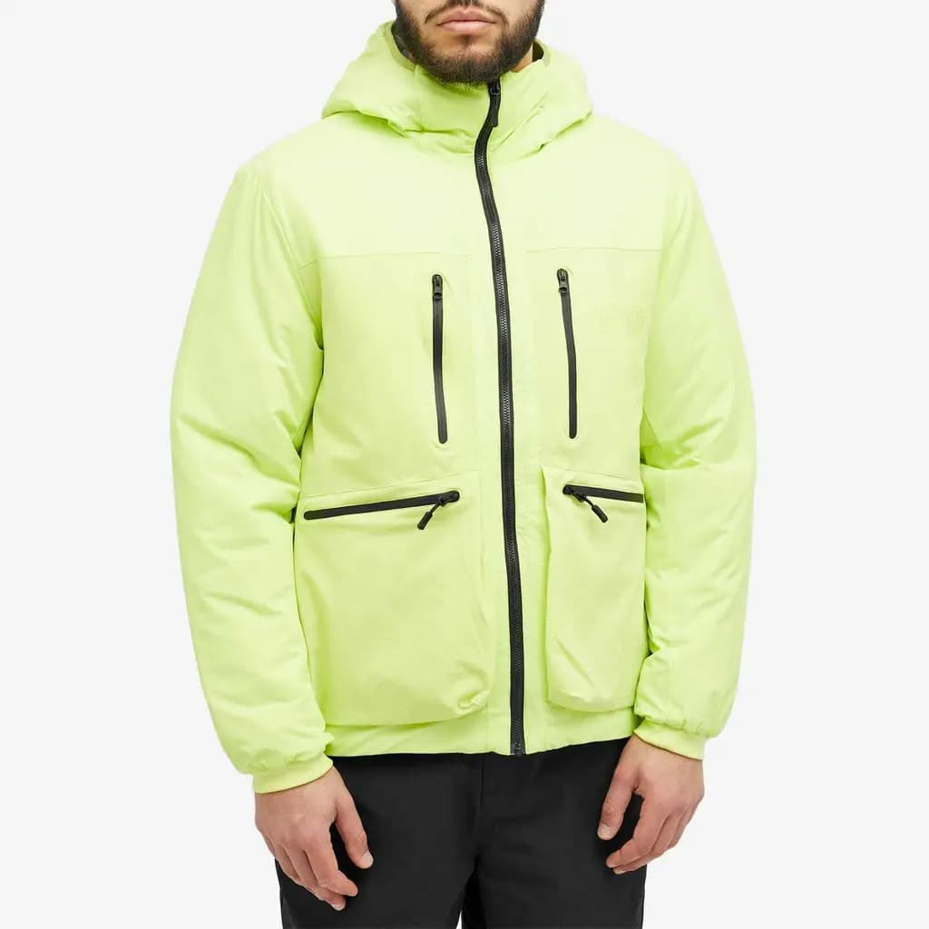 PURPLE MOUNTAIN OBSERVATORY PADDED WATER REPEL JACKET - LIME — (pmo0030-lime)