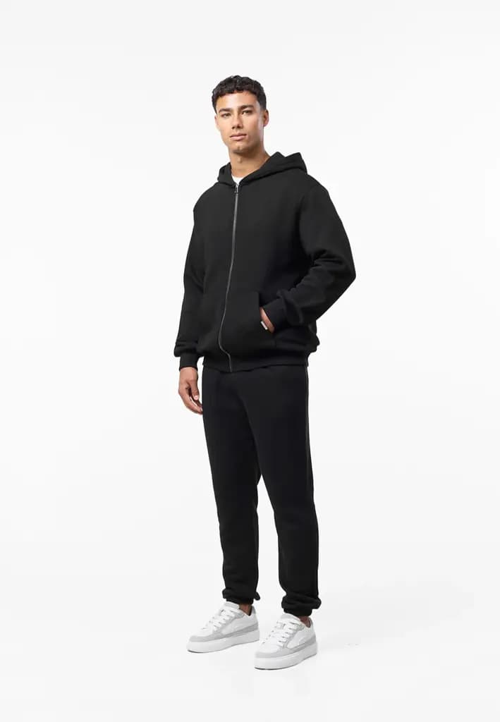 CLOSURE LONDON RELAXED FIT HOODED ZIP SUIT - BLACK — (clsr-4379black)