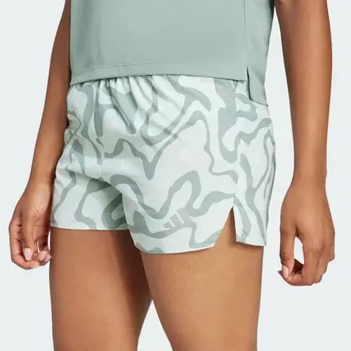 ADIDAS RUN IT BRAND LOVE SHORTS WOMENS - GREEN — (jd7798)