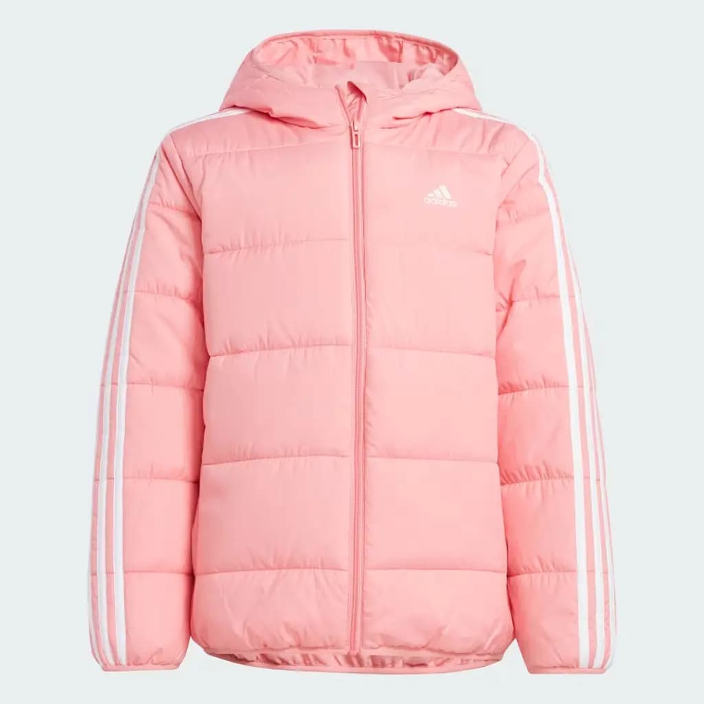 ADIDAS JUNIOR PADDED 3-STRIPE ESS COAT — (iw0541)