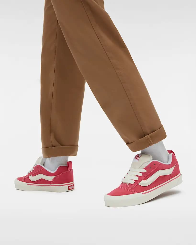 VANS KNU SKOOL - Retro Color Pink/True White — (vn0009qcbj1)