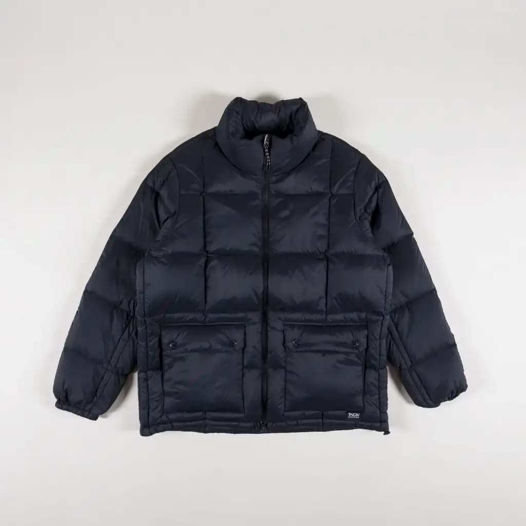 TAION MOUNTAIN PACKABLE VOLUME DOWN JACKET - BLACK — (taion-102vzmt-black)