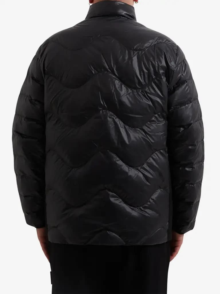 PURPLE MOUNTAIN OBSERVATORY WAVES LIGHT PUFFER - BLACK — (pmo0060-black)