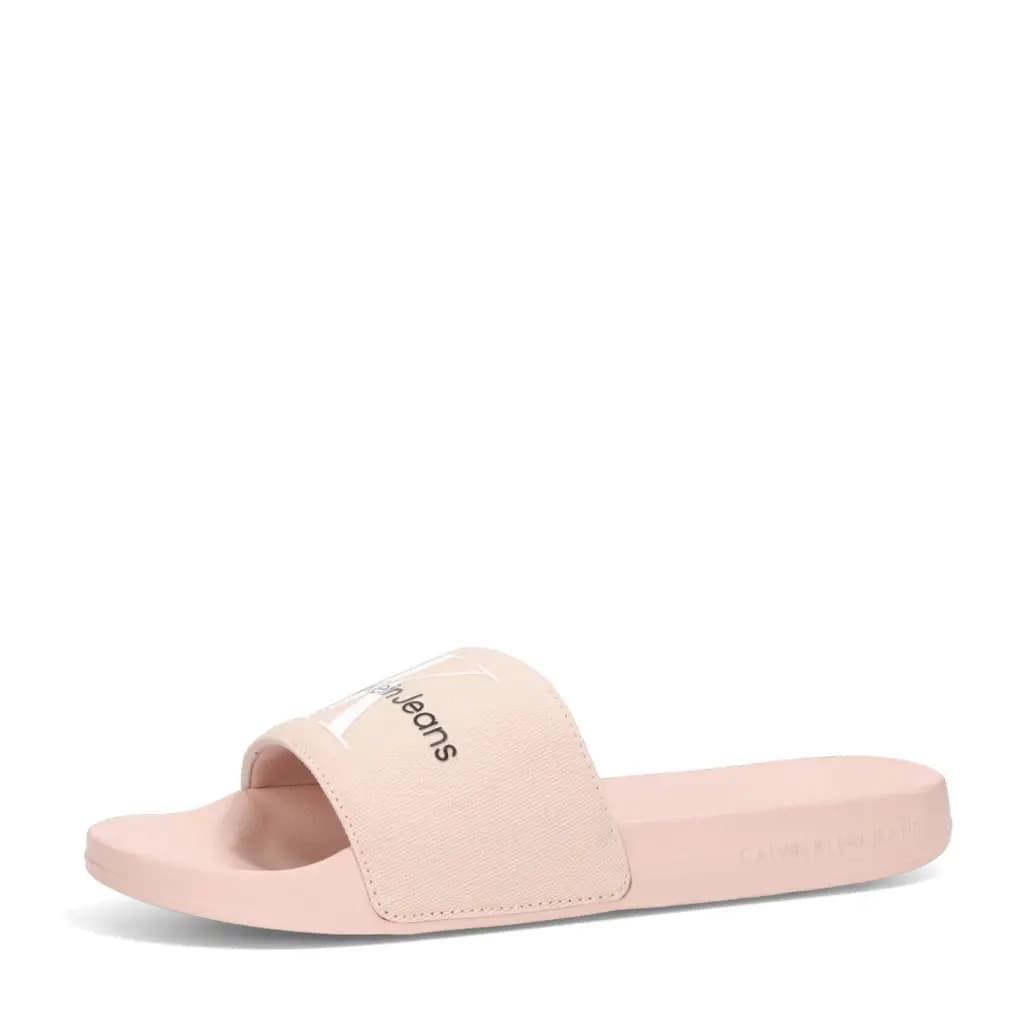 CALVIN KLEIN MONOGRAM SLIDE - PEACH BLUSH