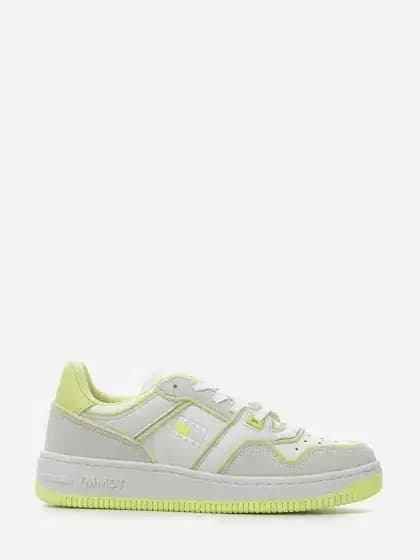 TOMMY HILFIGER TJ RETRO BASKET - WHITE/LEMON — (en0en020840k4)