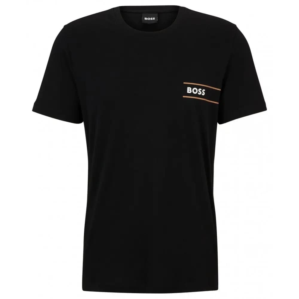 HUGO BOSS LEFT CHEST LOGO T-SHIRT RN 24 - BLACK — (50508744-001)