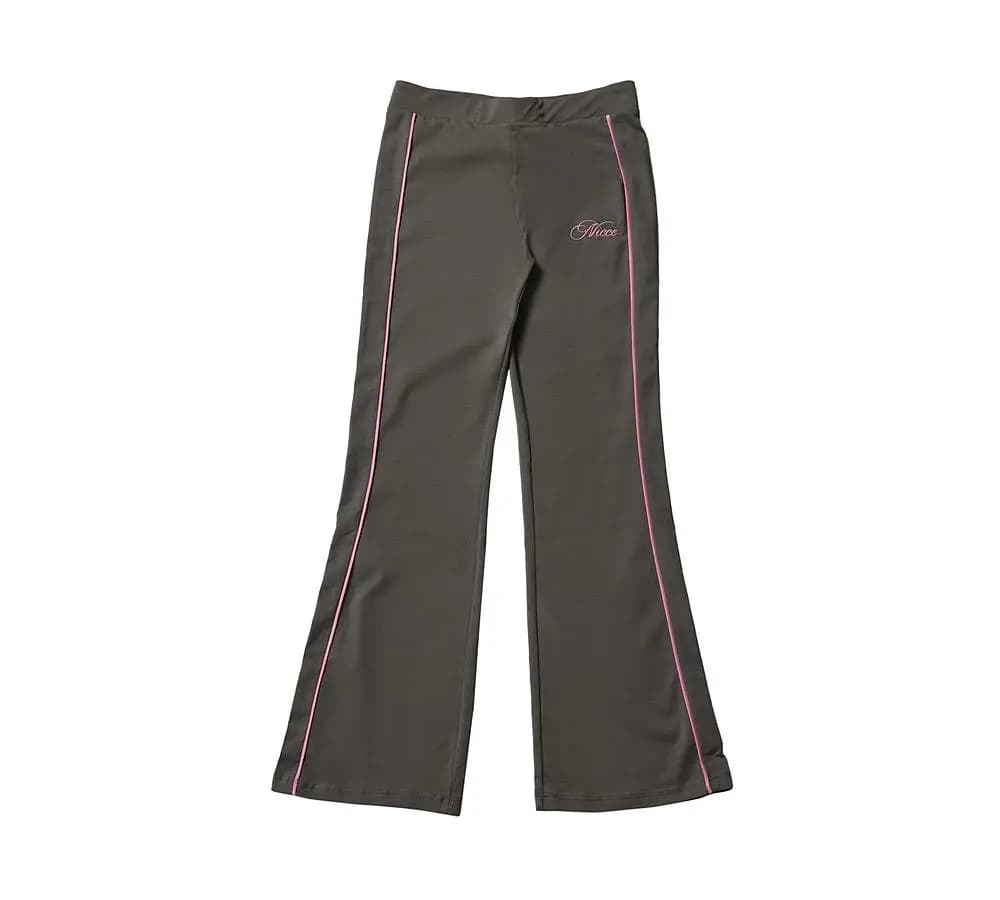 NICCE FLARE LEGGING WITH PIPING - CHARCOAL/PINK — (ne5u133542bs2fym)