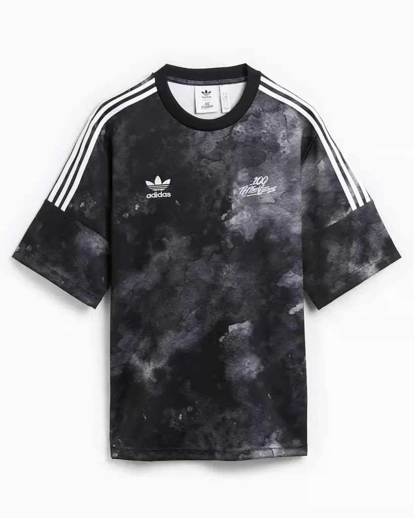 ADIDAS ORIGINALS x 100 THIEVES JERSEY MEN'S T-SHIRT — (IW4595)
